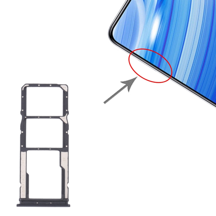 SIM Card Tray + SIM Card Tray + Micro SD Card Tray for Xiaomi Redmi 9T 4G / Redmi Note 9 4G J19S M2010J19SC M2010J19SG M2010J19SY