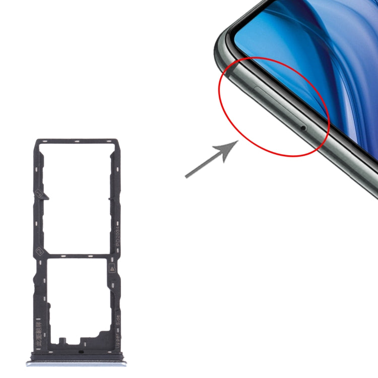 For vivo Y30 (China) / Y20s V2034A SIM Card Tray + SIM Card Tray + Micro SD Card Tray