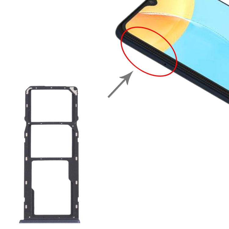 For OPPO A15 CPH2185  SIM Card Tray + SIM Card Tray + Micro SD Card Tray