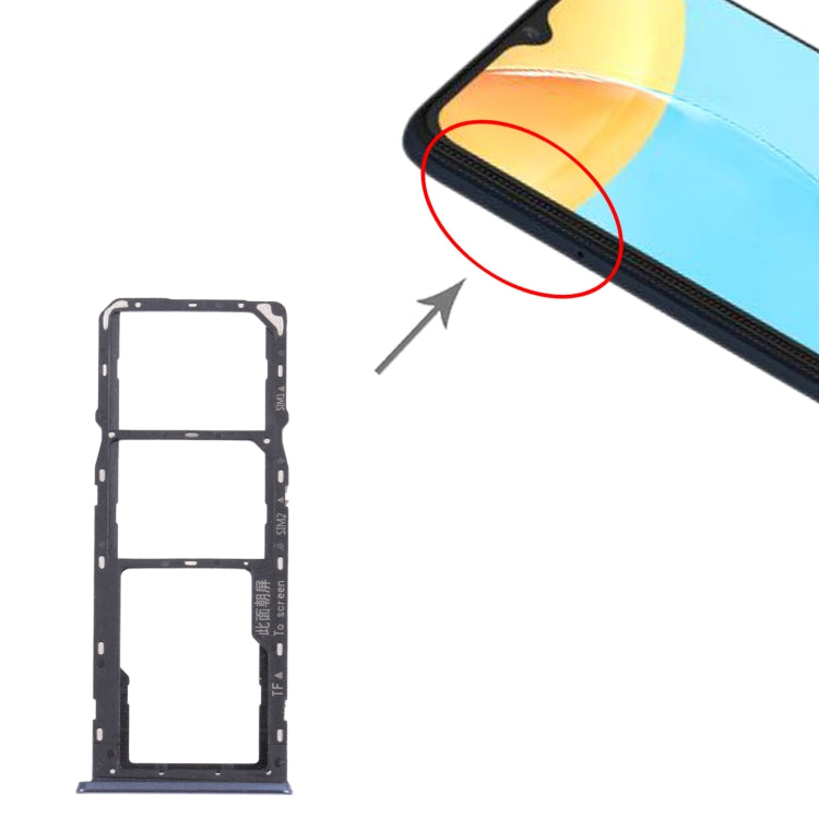 For OPPO A35 CPH2179  SIM Card Tray + SIM Card Tray + Micro SD Card Tray