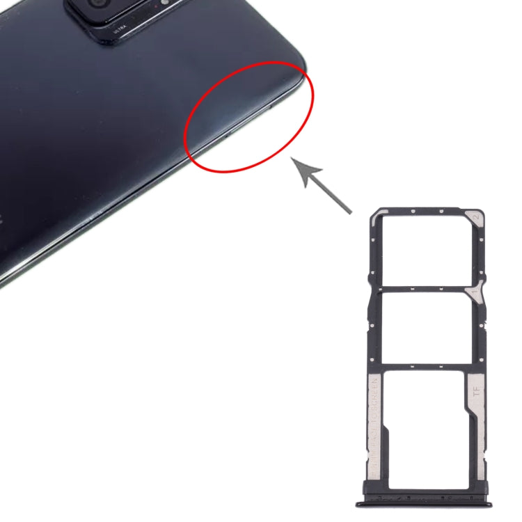 SIM Card Tray + SIM Card Tray + Micro SD Card Tray for Xiaomi Redmi Note 10 Pro 4G / Redmi Note 10 Pro Max / Redmi Note 10 Pro (India) M2101K6G, M2101K6R, M2101K6I, M2101K6P