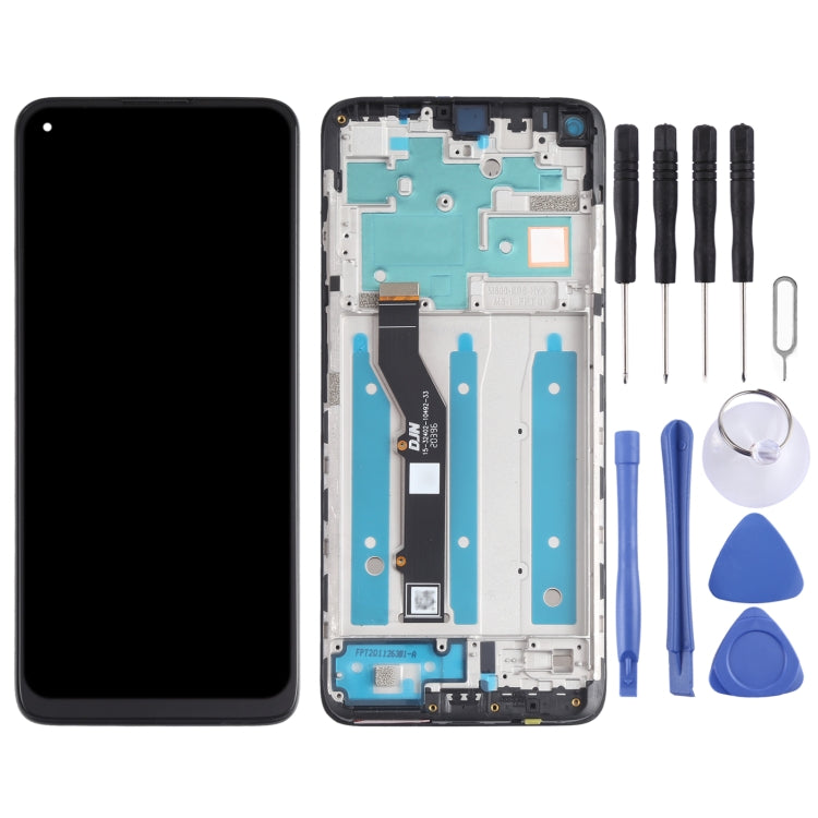 LCD Screen and Digitizer Full Assembly with Frame for Motorola Moto G9 Plus XT2087-1