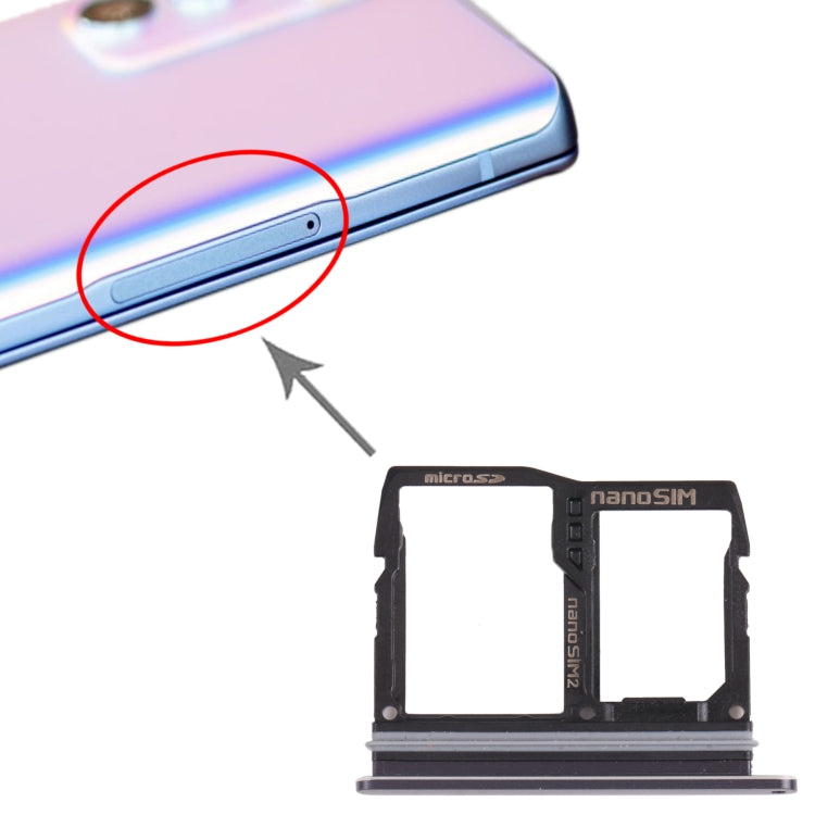 Nano SIM Card Tray + Nano SIM Card Tray / Micro SD Card Tray for LG Wing 5G LMF100N, LM-F100N, LM-F100V, LM-F100