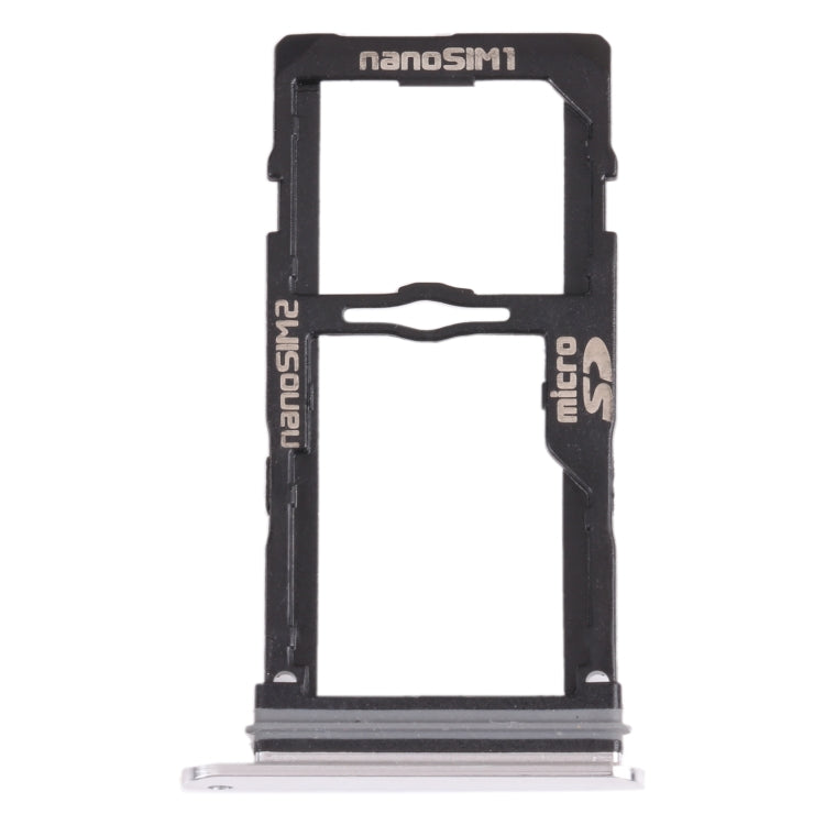 Nano SIM Card Tray + Nano SIM Card Tray / Micro SD Card Tray for LG G8S ThinQ LMG810, LM-G810, LMG810EAW