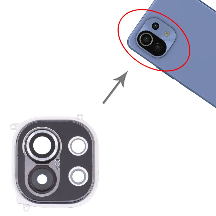 Back Camera Lens Frame for Xiaomi Mi 11 M2011K2C, M2011K2G