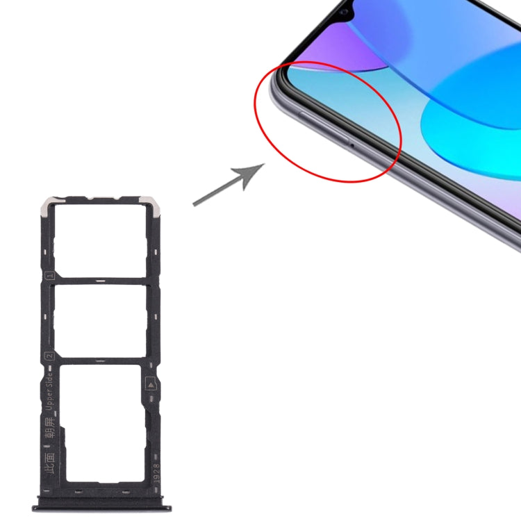 For vivo Y11s V2028 SIM Card Tray + SIM Card Tray + Micro SD Card Tray