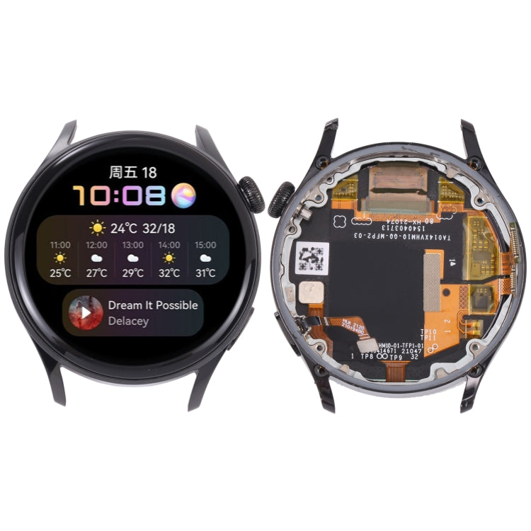 Original LCD Screen and Digitizer Full Assembly With Frame for Huawei Watch 3