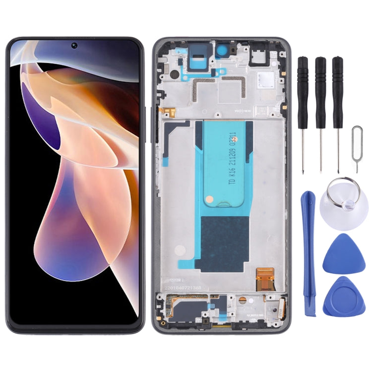Original LCD Screen and Digitizer Full Assembly with Frame for Xiaomi Redmi Note 11 Pro China/Redmi Note 11 Pro+ 5G/11i/11i HyperCharge