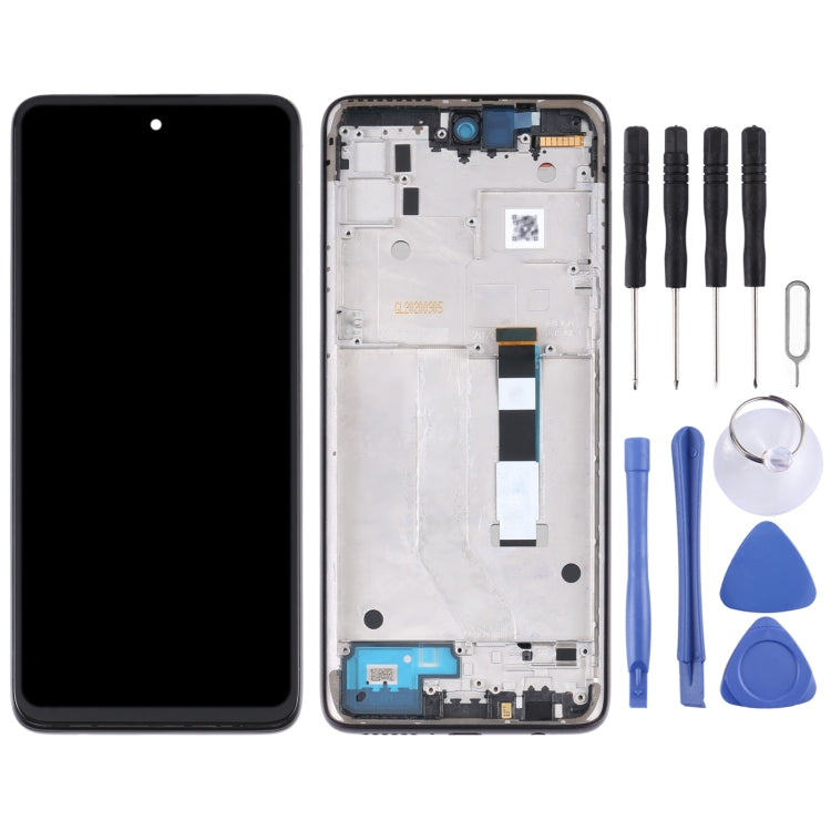 LCD Screen and Digitizer Full Assembly with Frame for Motorola Moto G 5G