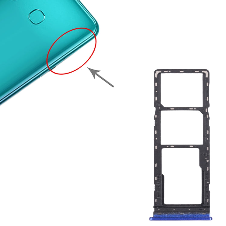 For Infinix S4 X626 SIM Card Tray + SIM Card Tray + Micro SD Card Tray