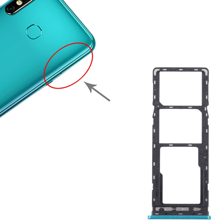 For Infinix Note 7 X690B X690 SIM Card Tray + SIM Card Tray + Micro SD Card Tray