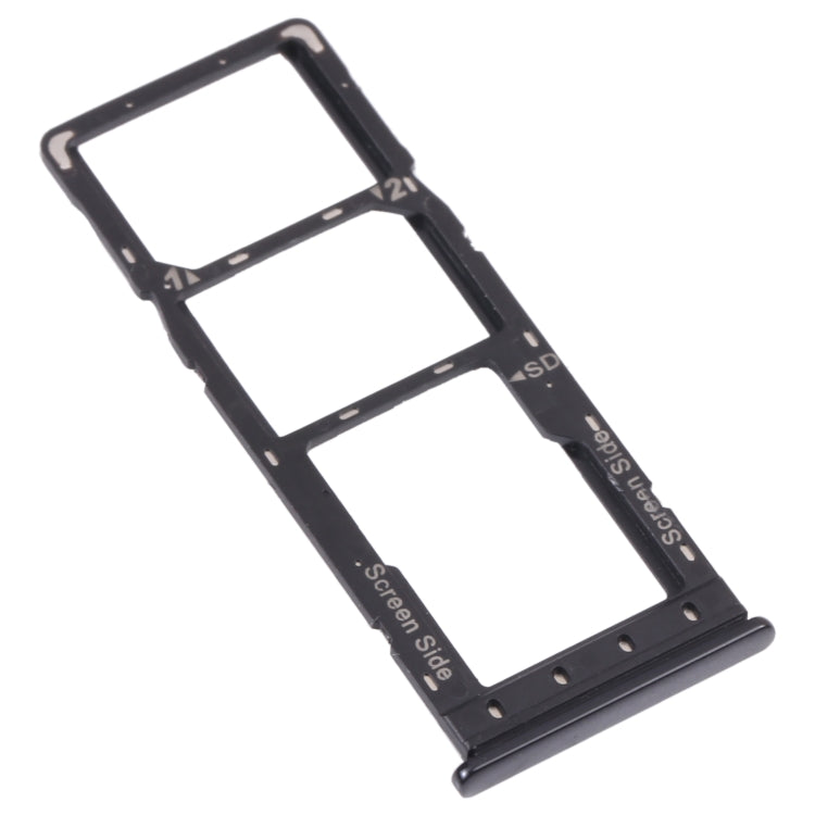 For Tecno Spark 6 KE7 SIM Card Tray + SIM Card Tray + Micro SD Card Tray