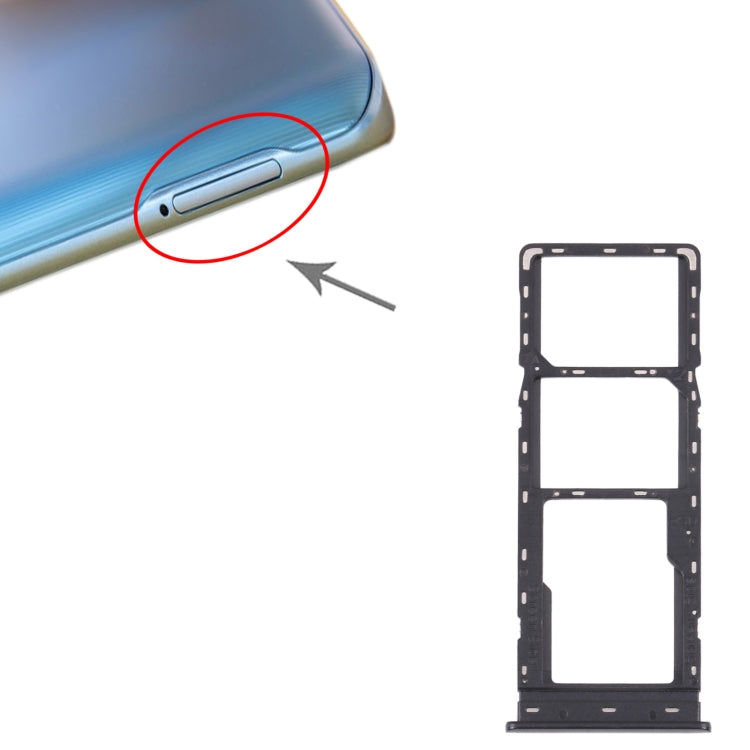 For Tecno Camon 16 CE7 CE7J CE9H SIM Card Tray + SIM Card Tray + Micro SD Card Tray