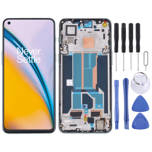 For OnePlus Nord 2 5G DN2101 DN2103 Digitizer Full Assembly with Frame OEM LCD Screen