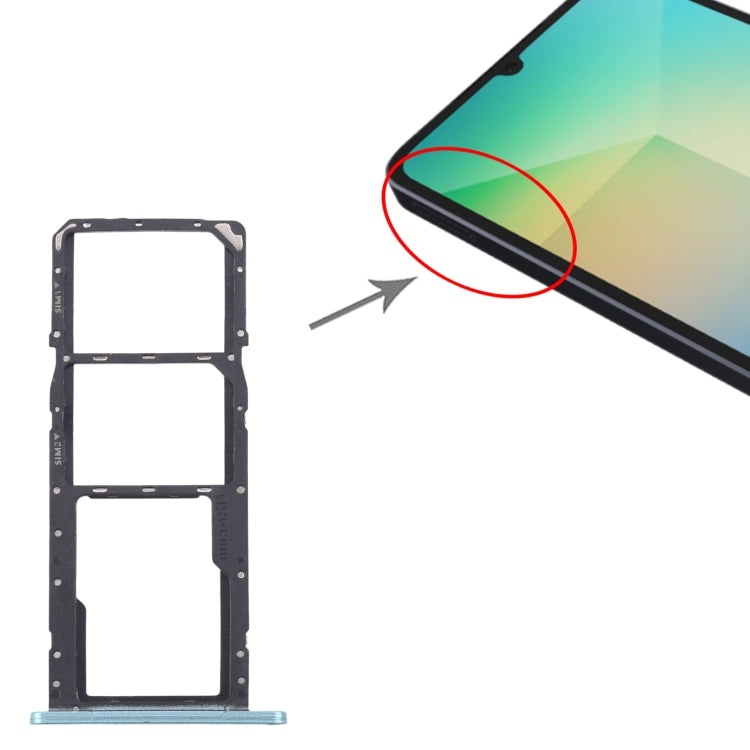 For Samsung Galaxy A06 SM-A065F Original SIM Card Tray + SIM Card Tray + Micro SD Card Tray