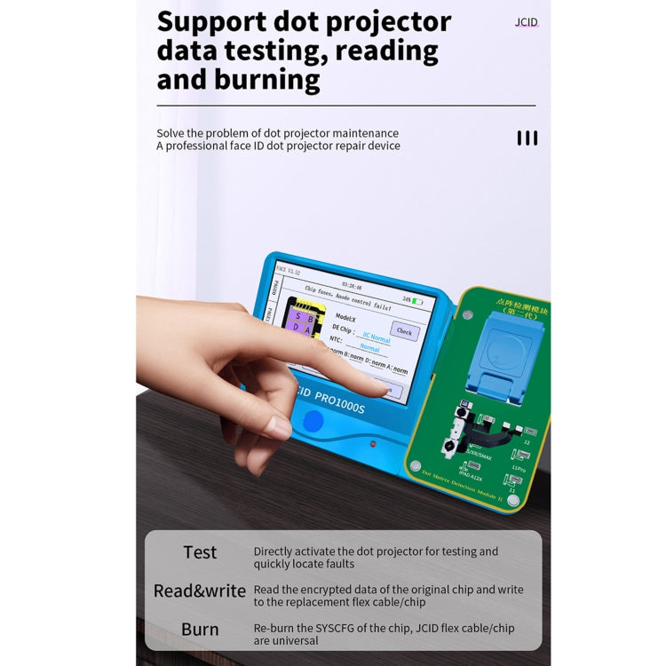 JC F2 Dot Matrix Module Testing 2nd Gen For iPhone X~12 Series