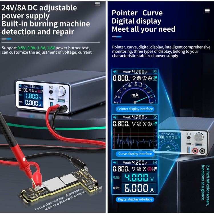 AIXUN P2408 Intelligent Voltage Regulator Power Supply, EU Plug