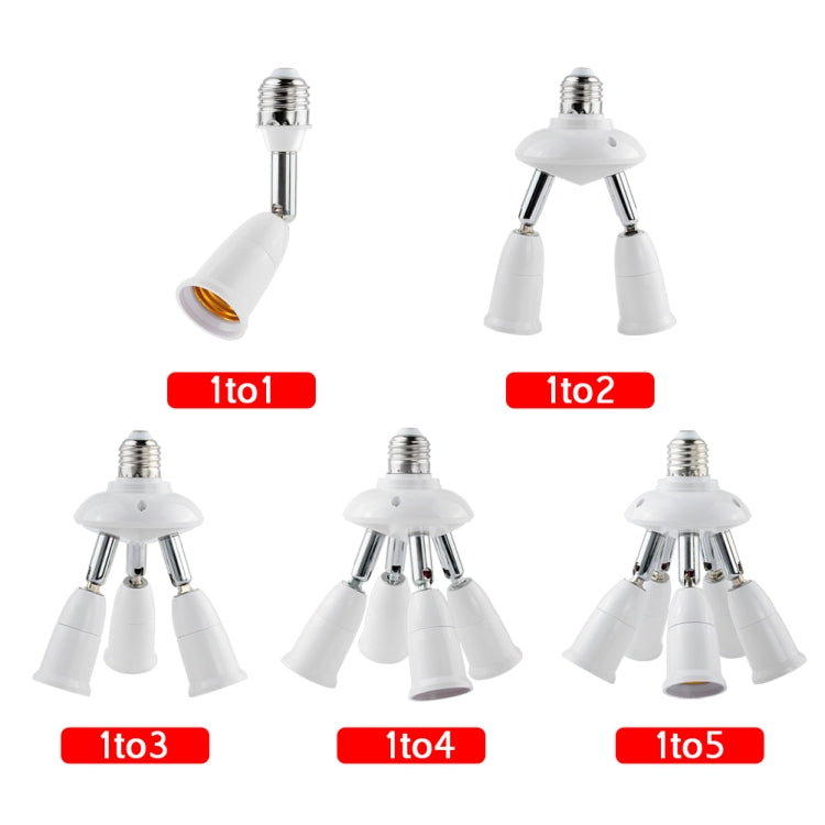 E27 to E27 Splitter Adjustable LED Light Bulb Holder Adapter Converter Socket Light Bulb Holder