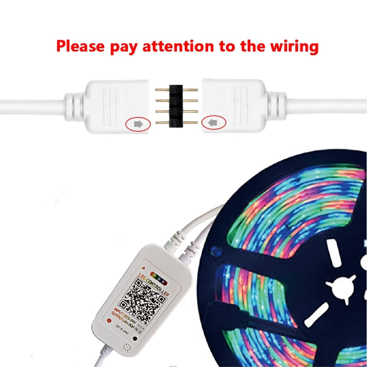 WiFi Smart 4 Pin RGB LED Strip Light Contoller APP Remote Voice Control Works with Alexa Echo, 5-24V