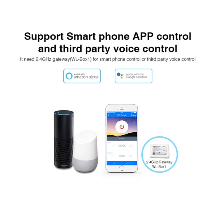 FUT017 6W Dual White LED Bulb 2.4GHZ RF Controllable Wifi Enabled CCT Adjustable Brightness Dimmable