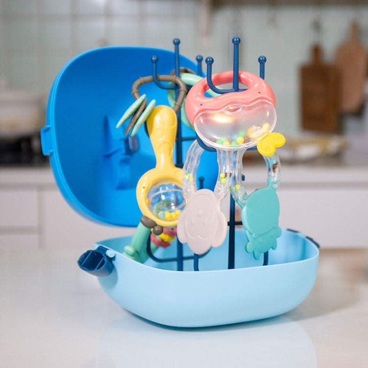 MoFun 2029A 2 in 1 Baby Rattle & Teether 6-piece Set with Whale Storage Box