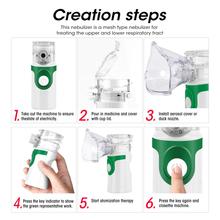 RZ824  Health Care Mesh Nebulizer Handheld Home Children Adult Asthma Inhaler Mini Care Inhale Ultrasonic Nebulizer