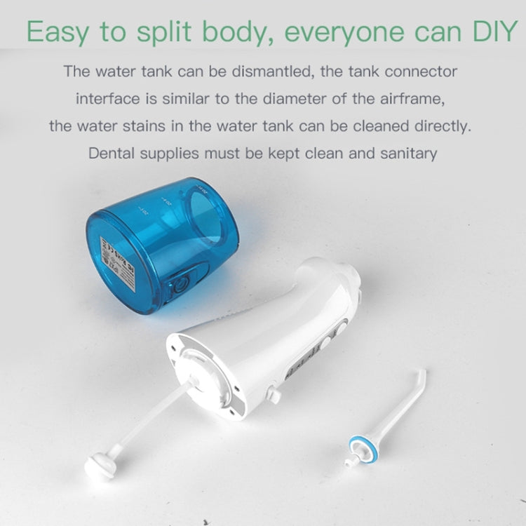 Wireless Water Floss Cleaner Portable 1400mAh USB-Rechargeable Water Flosser IPX7 Waterproof Oral Irrigator, Water Tannk Capacity: 300ML