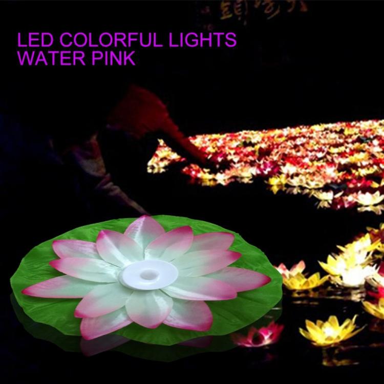 3 Color LED Flood Light Artificial Lotus Floating Flower Shape Lamps For Outdoor Swimming Pool Wishing Party