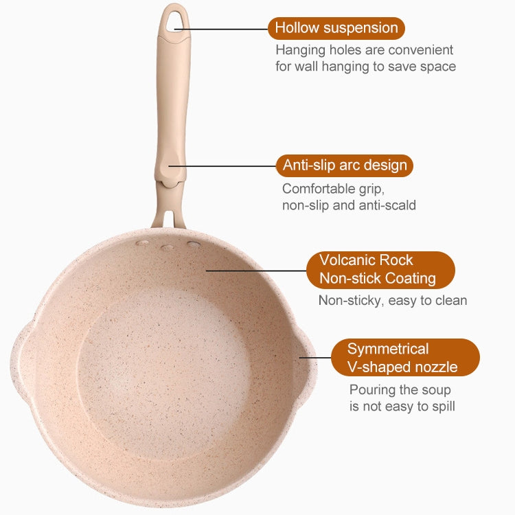 Thick Bottom Maifan Stone Household Small Frying Pan Non Stick Pan Deep Frying Pan