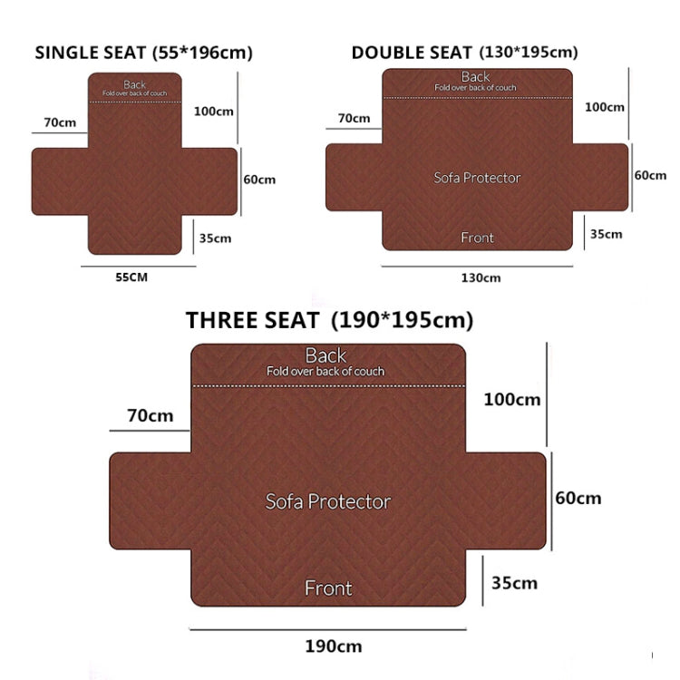 Reversible Machine Washable Sofa Couch Covers Anti-slip Recliner Sofa Protective Mat for Pet Dogs Cats, 55x196cm, 130x196cm, 190x196cm