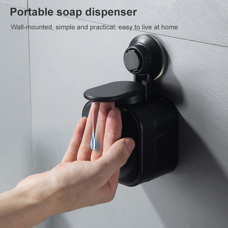 Bathroom Traceless Manual Soap Liquid Box Creative Suction Cup Wall-mounted Soap Dispenser Without Punching Plastic Soap Dispenser
