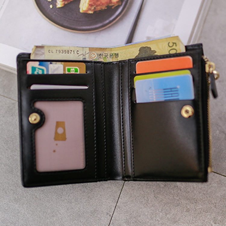 Brief Design Bifold Tassel Women Wallet PU Leather Short Credit Card Holder Purse