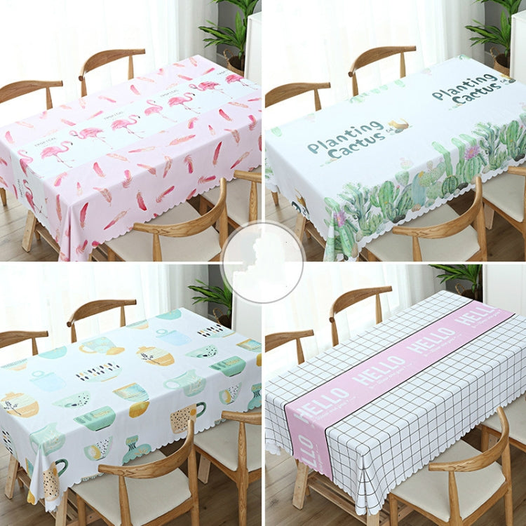 Printinging Coffee Dining Table Cloth PVC Waterproof Oilproof Anti-scalding Tablecloth