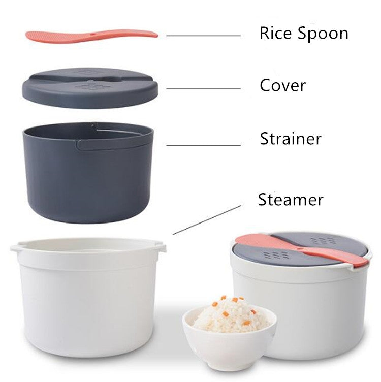 Kitchenware Microwave Oven Utensils Rrice Cooker Heating Steamer Pot Steamed Rice Box