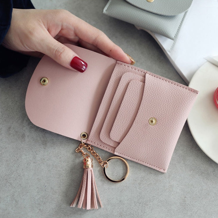 Fashion Women Wallet Short Leather Mini Casual ID Card Holders Bags Ladies Coin Clutch Tassel Bag