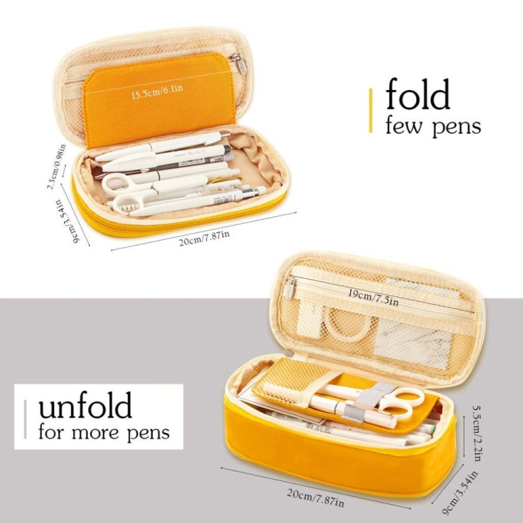 Simple Primary Junior High School Student Stationery Bag Flexible Pencil Case Large Capacity Mesh Pencil Case