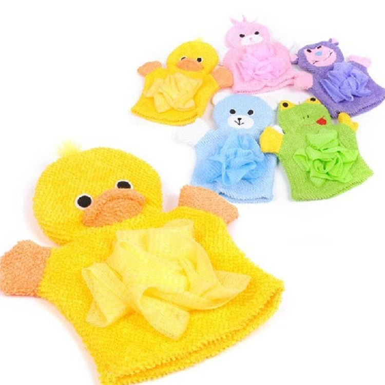 Cartoon Children Double-sided Bath Towel Thickened Bathing Gloves