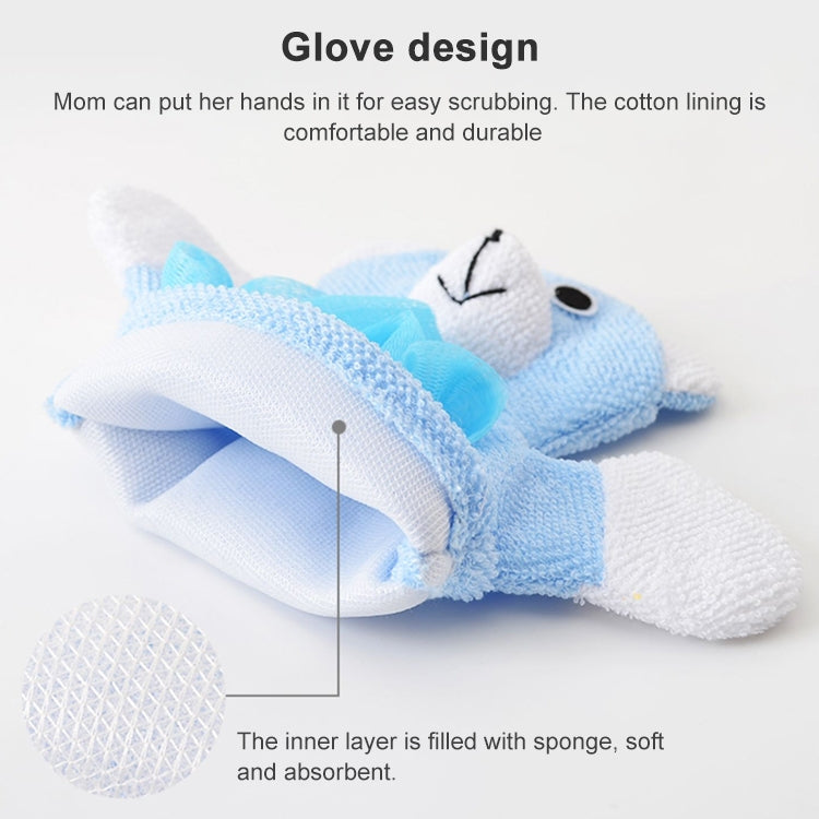 Cartoon Children Double-sided Bath Towel Thickened Bathing Gloves