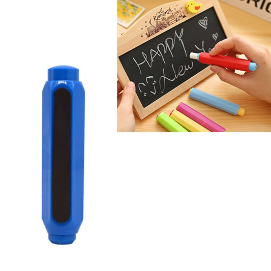 Magnetic Chalk Holder Dustless Double Spring Chalk Pen Holder Auto-adjust Chalk Clip, Ramdom Color