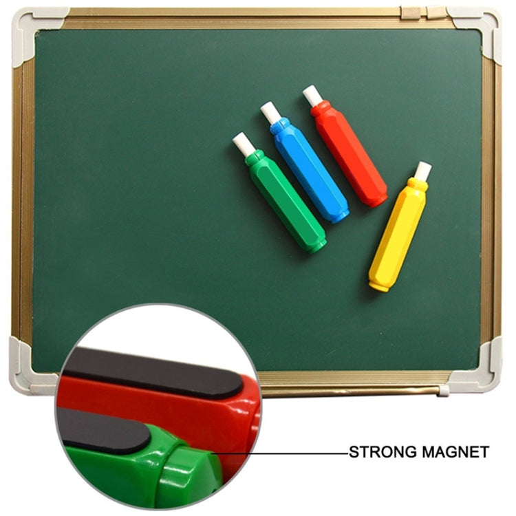 Magnetic Chalk Holder Dustless Double Spring Chalk Pen Holder Auto-adjust Chalk Clip, Ramdom Color
