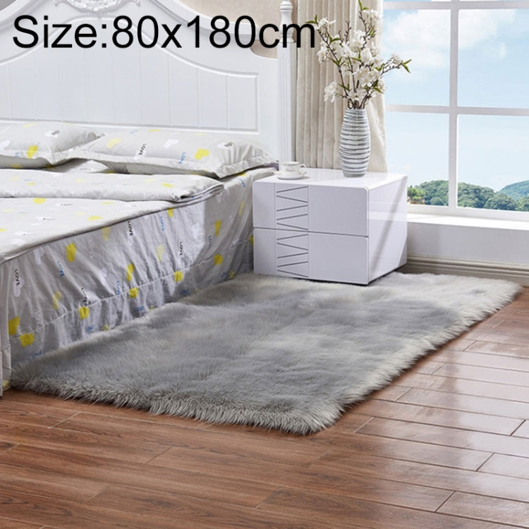 Luxury Rectangle Square Soft Artificial Wool Sheepskin Fluffy Rug Fur Carpet