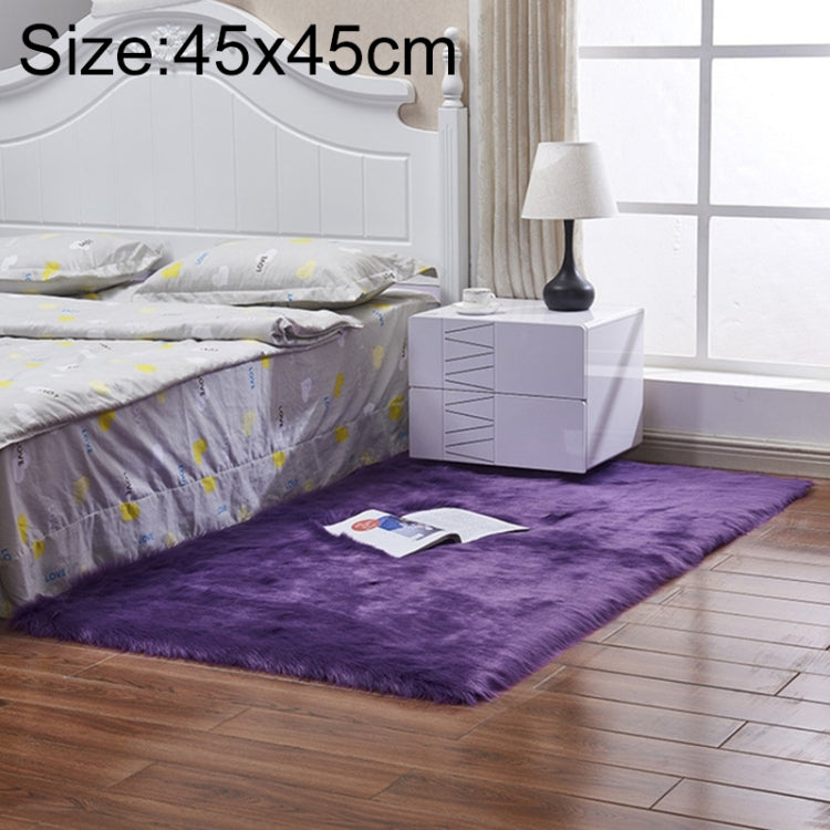 Luxury Rectangle Square Soft Artificial Wool Sheepskin Fluffy Rug Fur Carpet