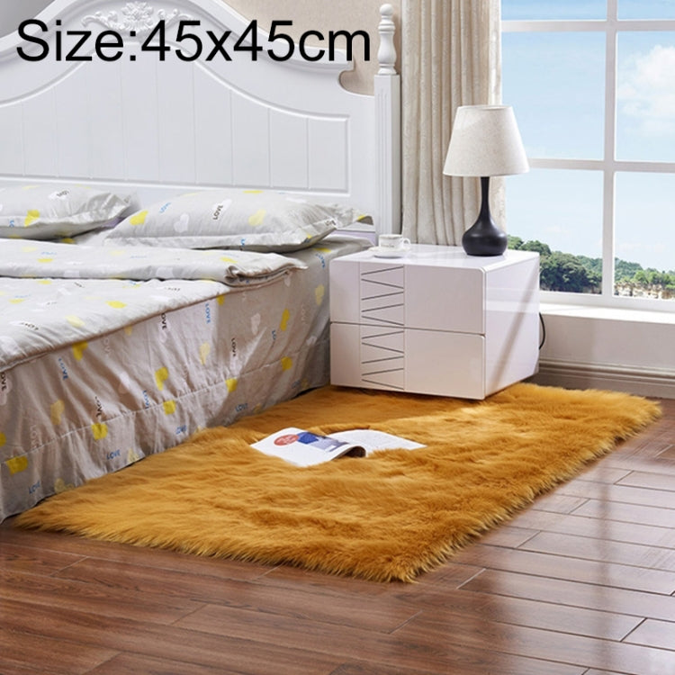 Luxury Rectangle Square Soft Artificial Wool Sheepskin Fluffy Rug Fur Carpet