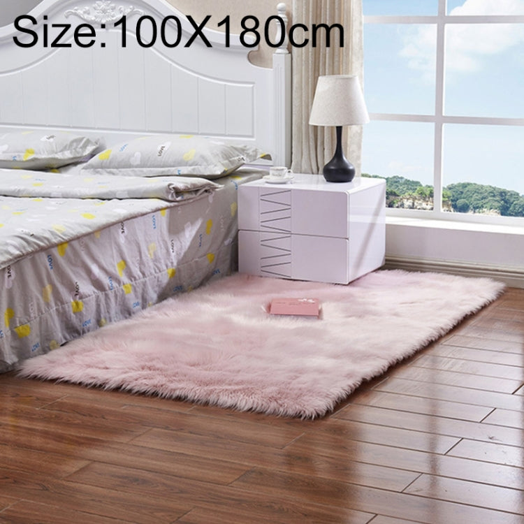 Luxury Rectangle Square Soft Artificial Wool Sheepskin Fluffy Rug Fur Carpet