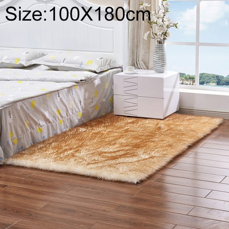 Luxury Rectangle Square Soft Artificial Wool Sheepskin Fluffy Rug Fur Carpet
