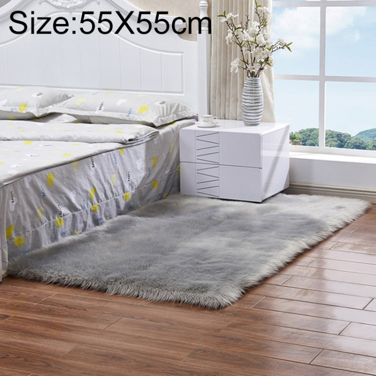 Luxury Rectangle Square Soft Artificial Wool Sheepskin Fluffy Rug Fur Carpet