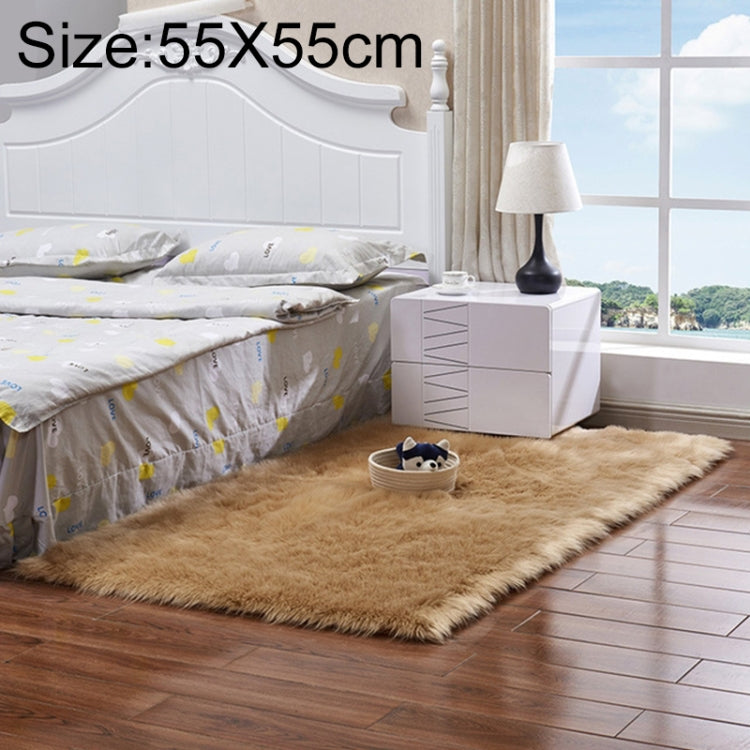 Luxury Rectangle Square Soft Artificial Wool Sheepskin Fluffy Rug Fur Carpet