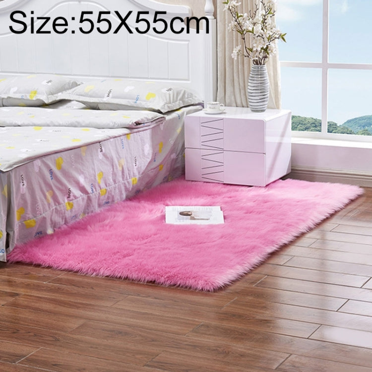 Luxury Rectangle Square Soft Artificial Wool Sheepskin Fluffy Rug Fur Carpet