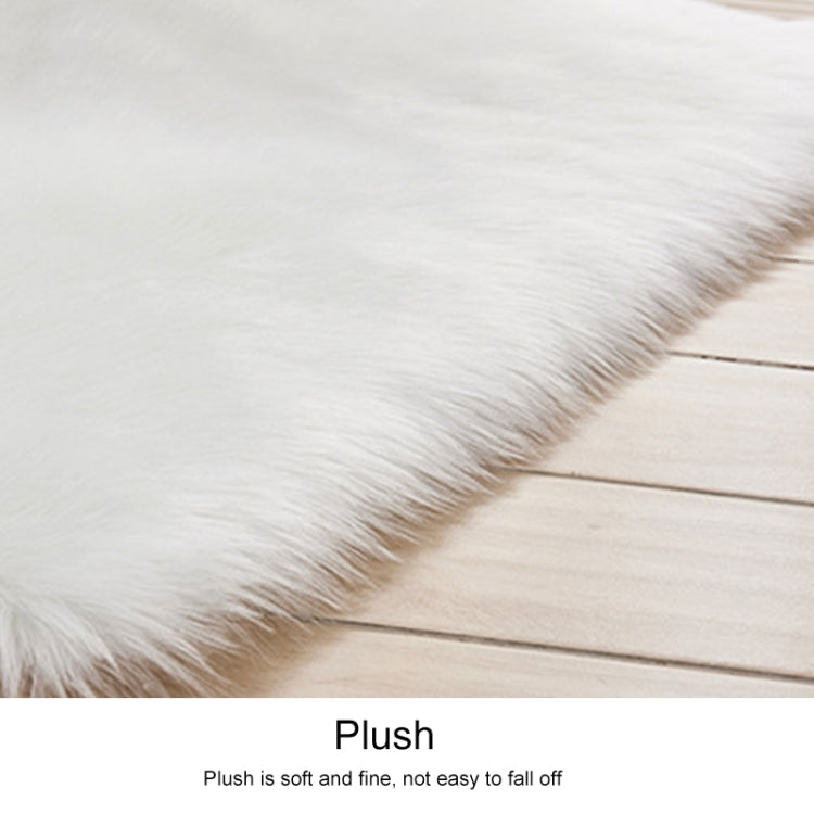 Luxury Rectangle Square Soft Artificial Wool Sheepskin Fluffy Rug Fur Carpet, 120x160cm