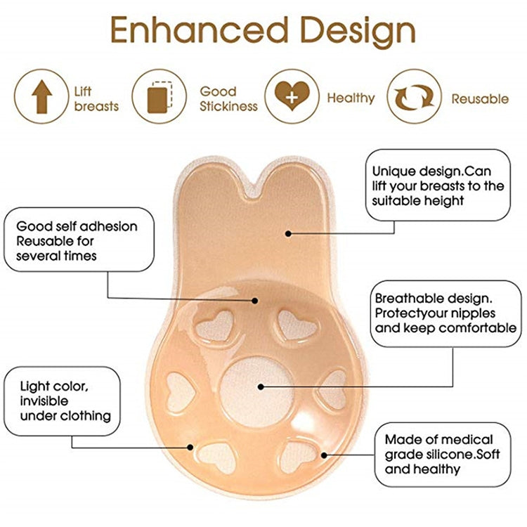 1 Pair Breast Lift Tape Intimates Sexy Underwear Accessories Reusable Silicone Push Up Breast Nipple Cover Invisible Adhesive Bra